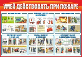 Стенд "Умей действовать при пожаре" - fgospostavki.ru - Томск